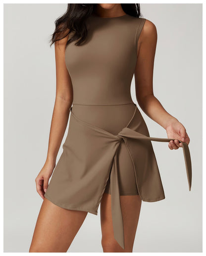 Sports Fitness One-Piece Shorts Skirt