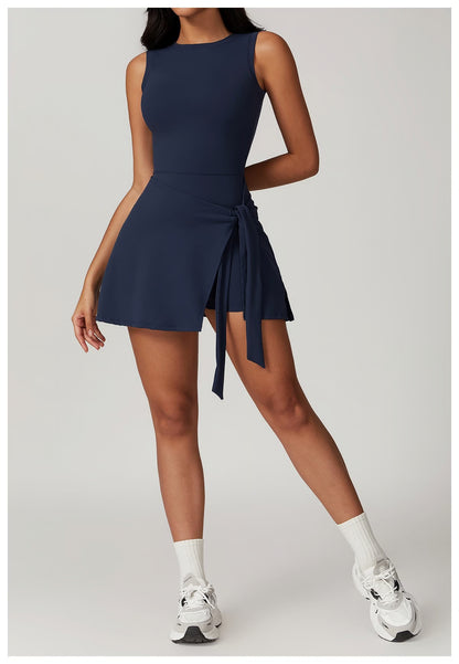 Sports Fitness One-Piece Shorts Skirt