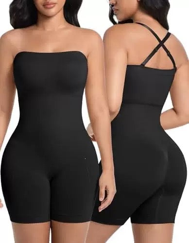 Shapewear Bodysuits Built in Bra, Tummy Control Strapless/strap