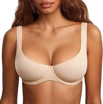 Women's Unlined Balconette Bra Scoop Neck