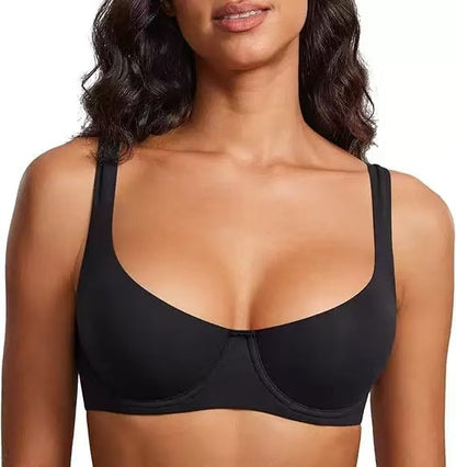 Women's Unlined Balconette Bra Scoop Neck