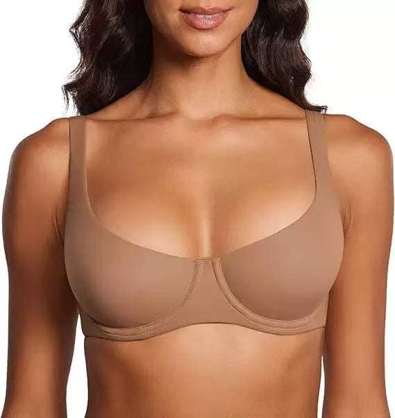 Women's Unlined Balconette Bra Scoop Neck