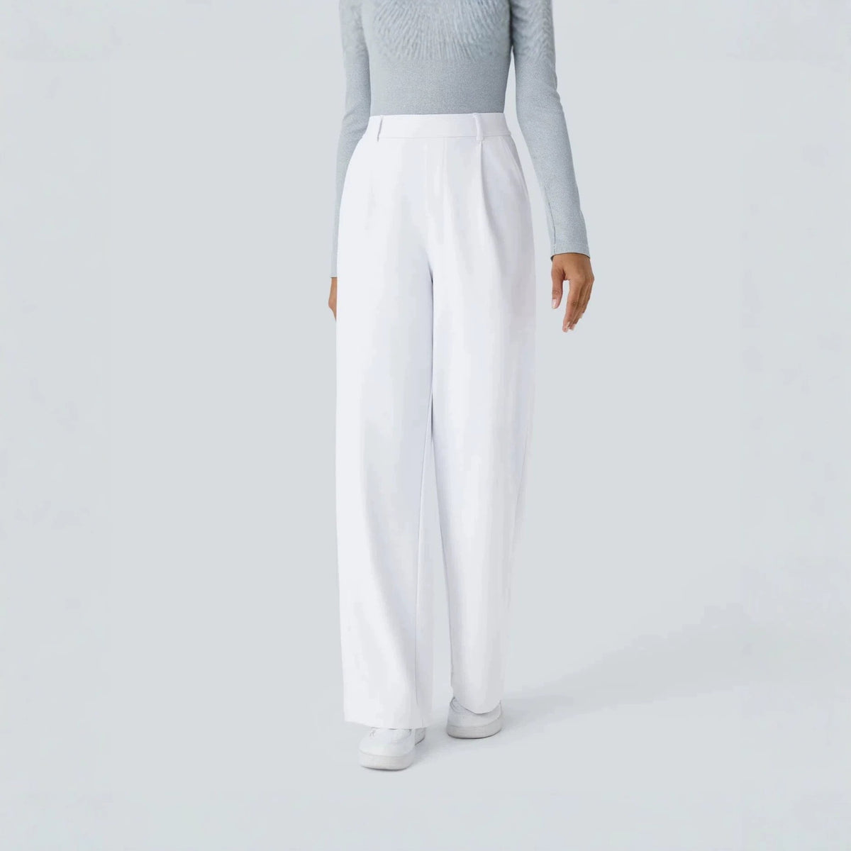 Dress Pants Women High Waisted Work Pants Ladies Wide Leg Trousers