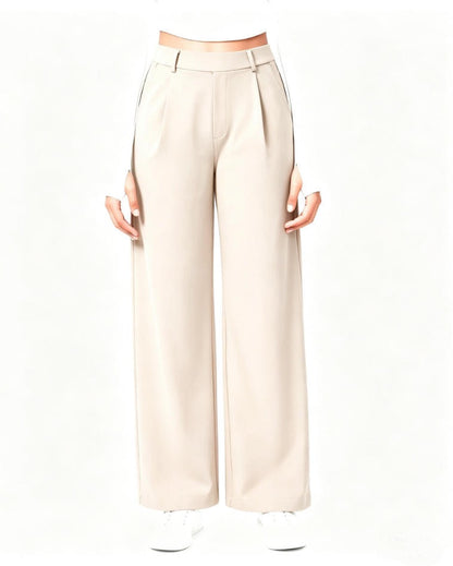 Dress Pants Women High Waisted Work Pants Ladies Wide Leg Trousers