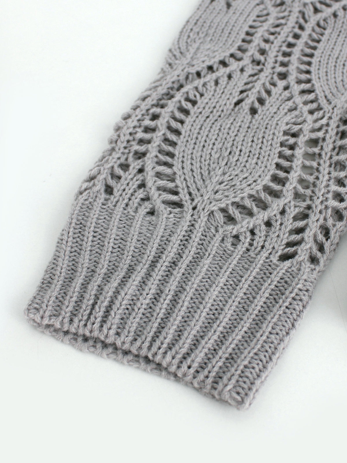 Women's Sweaters V Neck Crochet Hollow Out Winter Pullover Sweaters
