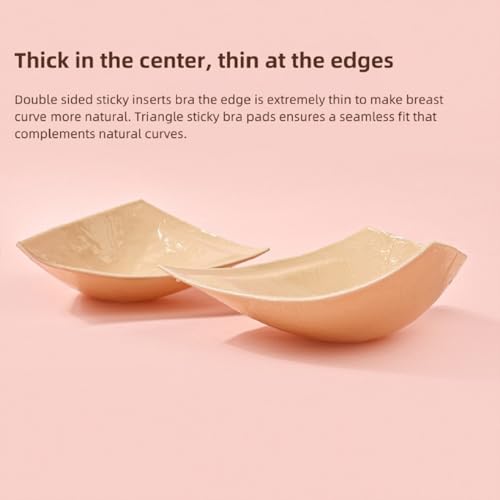 DEPOVOR Large Size Double-Sided Sticky Inserts Lightly Padded for D+ Cups, Reusable Adhesive Lifting Bras for Large Bust