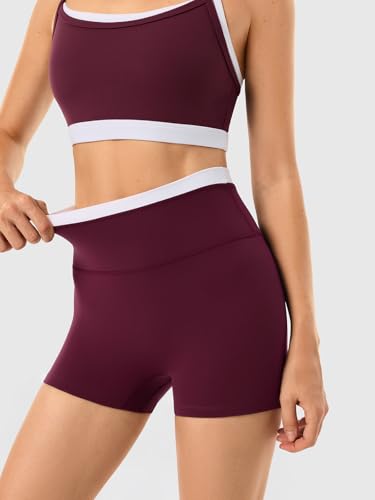 2 Pieces Workout Sets for Women,Seamless Athletic Short with Double Layer Sports Bra,Gym Matching Outfits