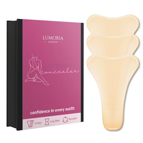 LUMORIA Seamless Concealer Cover for Women (3 Pack), Seamless Smooth Cover, Premium Skin-Safe Silicone Hiders, Invisible Smooth Coverage with Magnetic Storage Case for Leggings & Fitted Outfits
