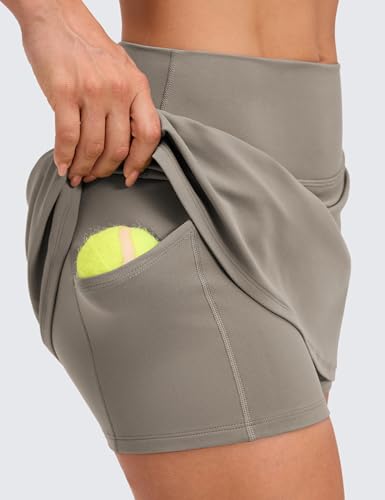 High Waisted Tennis Skirts | Built-in Shorts with Pockets, Extremely Soft, Casual, A Line, Stretchy, Mini, Skort for Women