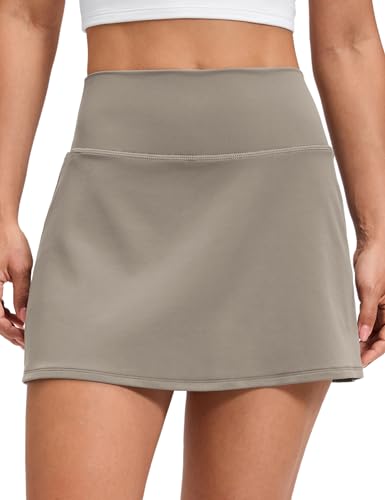 High Waisted Tennis Skirts | Built-in Shorts with Pockets, Extremely Soft, Casual, A Line, Stretchy, Mini, Skort for Women