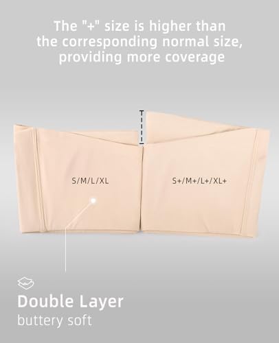 Upushall Strapless Bandeau Bras for Women Seamless Comfort Wireless Bralettes Non-Padded Tube Bra