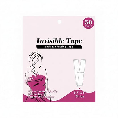 Fashion Double Sided Tape-Strong Body Adhesive for Clothes & Skin Waterproof,No Residue,Hypoallergenic for All Skin Shades