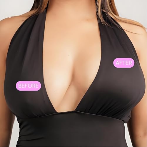 DEPOVOR Large Size Double-Sided Sticky Inserts Lightly Padded for D+ Cups, Reusable Adhesive Lifting Bras for Large Bust