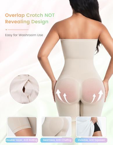Shapewear Bodysuits Built in Bra, Tummy Control Strapless/strap