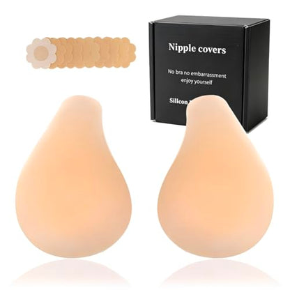 Women Nipple Covers Sticky Push up Adhesive Bra Ultra-Thin Added Lift Seamless Strapless Backless Wear