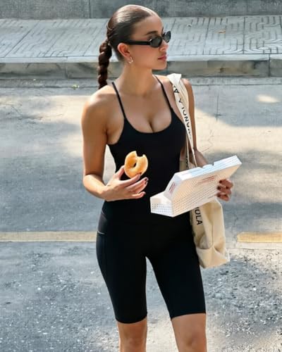 11" Biker Shorts Women with Pockets - Tummy Control Running Workout Gym Yoga Athletic Spandex Long Shorts