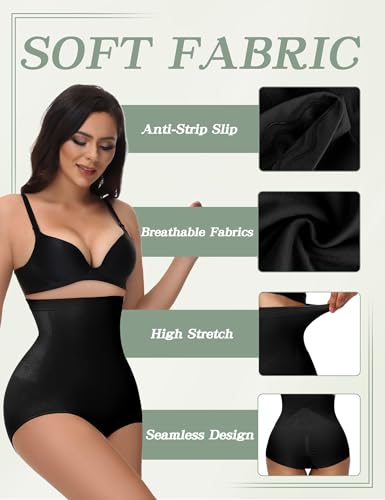 Tummy Control Shapewear for Women Seamless High Waisted Slimming Body Shaper Panties Shapewear Shorts Under Dress