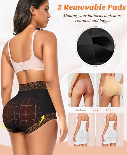 Butt Lifting Panties Padded Underwear for Women Booty Pads Butt Enhancer Lace Shapewear Panty
