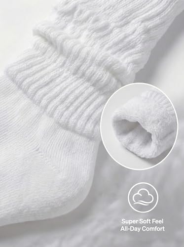 HUE Women’s Slouch Socks Crew Boot Chunky Ribbed Cotton Scrunch