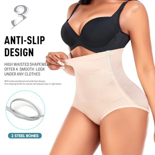 Werena Tummy Control Shapewear Panties for Women High Waist Cincher Shaping Underwear Body Shaper Panty Girdle