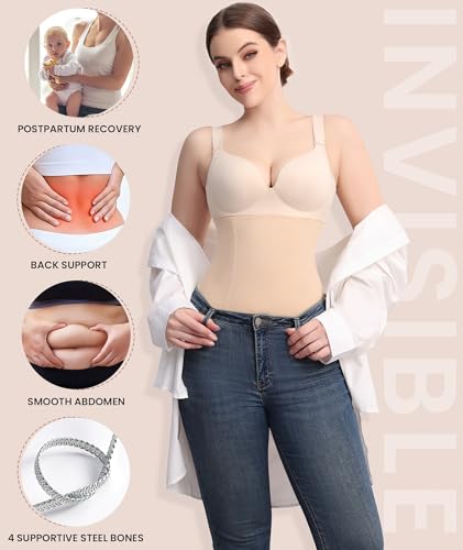 Waist Trainer Tummy Control for Women Lower Belly Fat，Women's Waist Cincher Slim Body Shape Postpartum Recovery Belt
