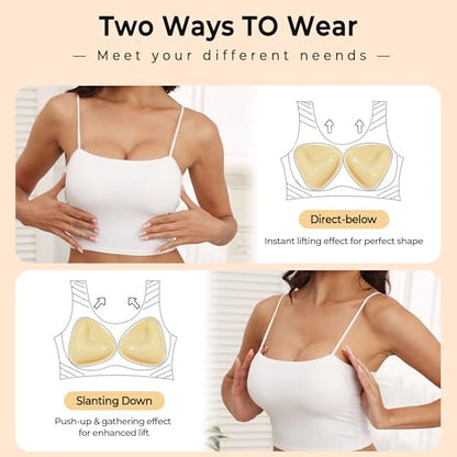 Ultra Boost Sticky Bra Pads Inserts, Double Sided Adhesive Push Up Padding Inserts for Women’ Bras Bikini Swimsuits