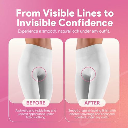 LUMORIA Seamless Concealer Cover for Women (3 Pack), Seamless Smooth Cover, Premium Skin-Safe Silicone Hiders, Invisible Smooth Coverage with Magnetic Storage Case for Leggings & Fitted Outfits