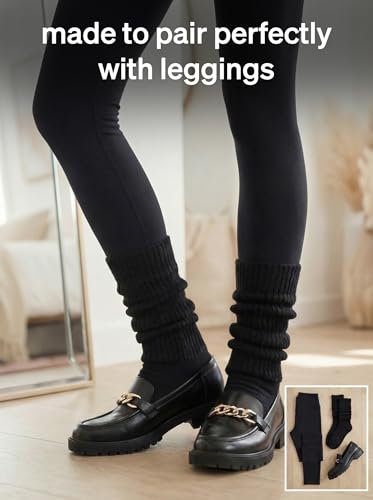 HUE Women’s Slouch Socks Crew Boot Chunky Ribbed Cotton Scrunch