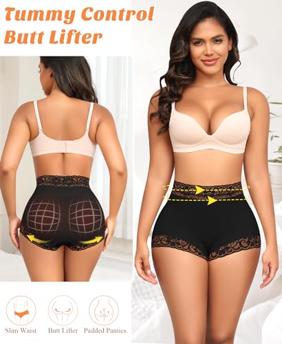 Butt Lifting Panties Padded Underwear for Women Booty Pads Butt Enhancer Lace Shapewear Panty