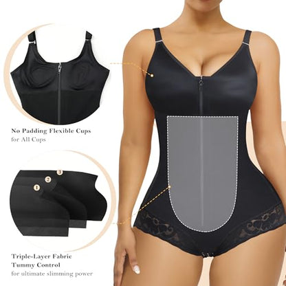 YIANNA Postpartum Fajas Colombianas Moldeadoras Shapewear Tummy Control for Women Body Shaper Girdles Compression Garment