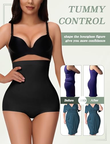 Tummy Control Shapewear for Women Seamless High Waisted Slimming Body Shaper Panties Shapewear Shorts Under Dress