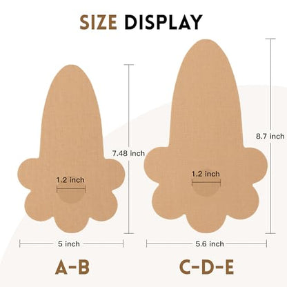 10 Pcs Boob Tape for Breast Lift - BoobTape with 10 Pcs Pastie,Body Tape for Women Invisible Breast Bra