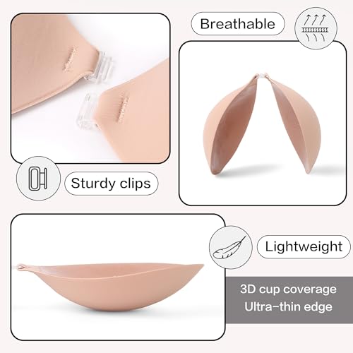 MITALOO Seamless Adhesive Bra Sticky Strapless Invisible Push up Bras Silicone Backless Nipple Cover for Women