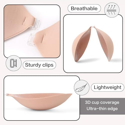 MITALOO Seamless Adhesive Bra Sticky Strapless Invisible Push up Bras Silicone Backless Nipple Cover for Women