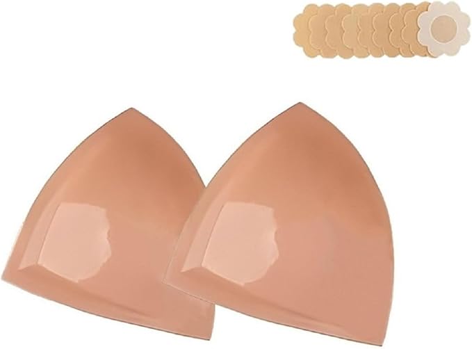 DEPOVOR Large Size Double-Sided Sticky Inserts Lightly Padded for D+ Cups, Reusable Adhesive Lifting Bras for Large Bust