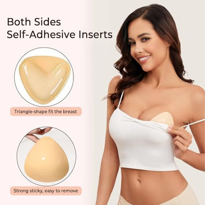 Ultra Boost Sticky Bra Pads Inserts, Double Sided Adhesive Push Up Padding Inserts for Women’ Bras Bikini Swimsuits