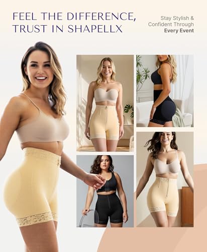 Tummy Control Fajas Colombianas Moldeadoras Butt Lifting Shapewear Shorts For Women With Zip Closure