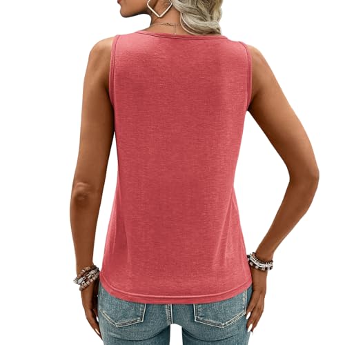 Womens Tank Tops Summer Tank Tops for 2026 Cut Out Ring Keyhole Neck Sleeveless Fashion Cute Tee Shirts Clothes