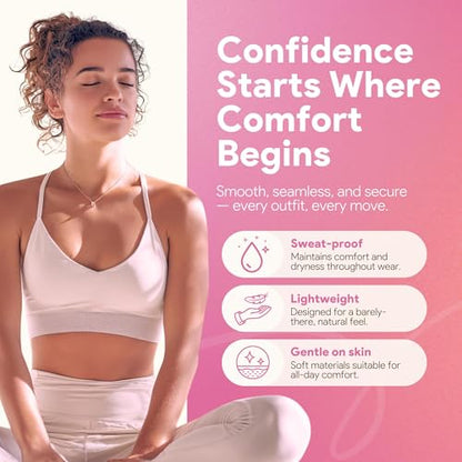 LUMORIA Seamless Concealer Cover for Women (3 Pack), Seamless Smooth Cover, Premium Skin-Safe Silicone Hiders, Invisible Smooth Coverage with Magnetic Storage Case for Leggings & Fitted Outfits