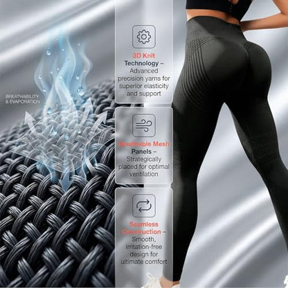 2026 3D Metabolic Booster Leggings,High Waist 3D Anti Cellulite Leggings for Women,Slimming Workout Yoga Pants