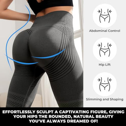 Anti Cellulite Compression 3D Leggings Women Butt Lifting Tummy Control with Resistance Bands Gym Yoga Pants