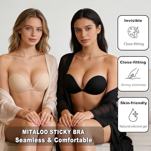 Seamless Adhesive Bra Sticky Strapless Invisible Push up Bras Silicone Backless Nipple Cover for Women