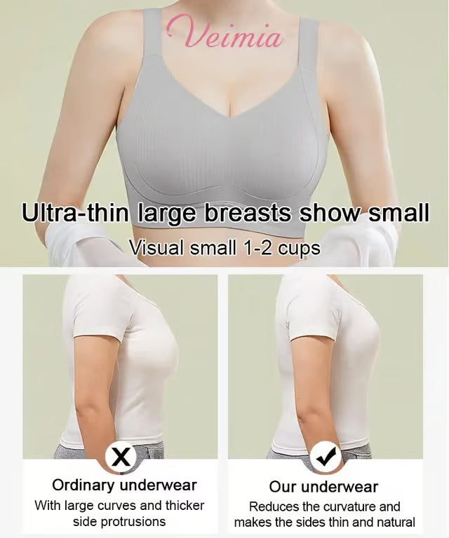🏆Non-marking, skin-friendly push-up bra without underwire