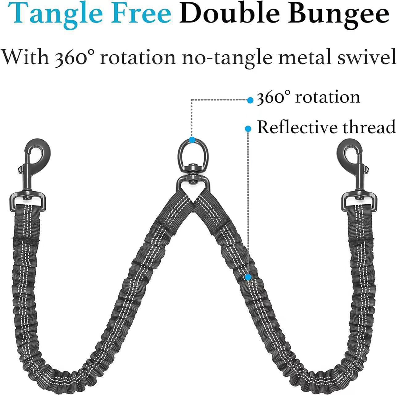 Heavy Duty Dog Leash with Shock Absorbing Bungee