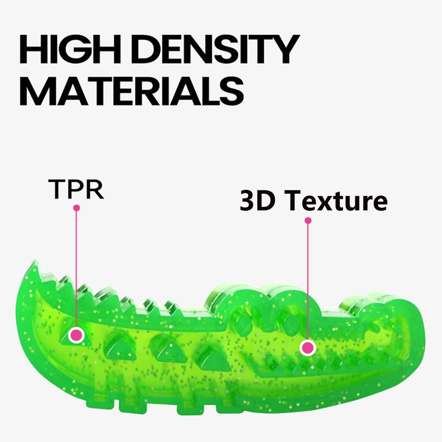 Slow-Feed Chew & Fetch Crocodile Dog Toy