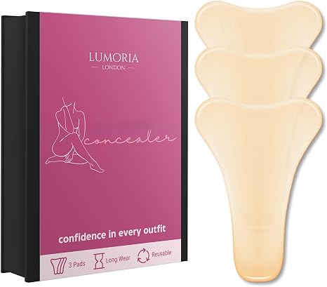 LUMORIA Seamless Concealer Cover for Women (3 Pack), Seamless Smooth Cover, Premium Skin-Safe Silicone Hiders, Invisible Smooth Coverage with Magnetic Storage Case for Leggings & Fitted Outfits