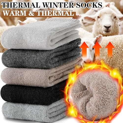Women‘s Merino Wool Socks Hiking Warm Winter Thick Thermal Crew Cozy Cabin Ladies Gift Comfy Boot Work Socks