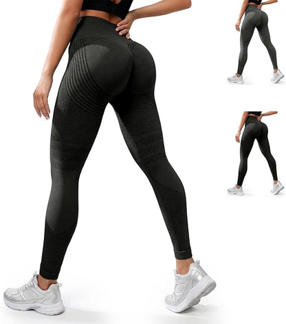Anti Cellulite Compression 3D Leggings Women Butt Lifting Tummy Control with Resistance Bands Gym Yoga Pants