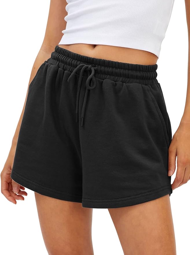 Women Sweat Shorts with Pockets Casual Summer Comfy Lounge Shorts