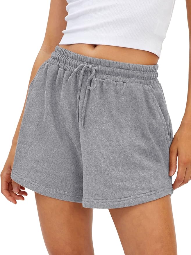 Women Sweat Shorts with Pockets Casual Summer Comfy Lounge Shorts